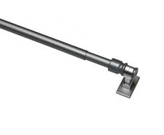 Gardinia Bacchette per Tende da bistrot California Ã 12 mm Argento Opaco 50-85 cm