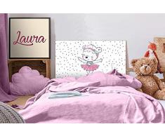 Oedim - Testiera Letto in PVC per Bambini, Motivo: Ostia Ballerina, 135 x 60 cm, Disponibile in Diverse Misure, Leggera, Elegante, Resistente ed Economica