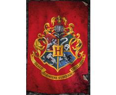 Harry Potter - Hogwarts Flag - Film Fantasy Familie Kino Poster Druck - GrÃ¶sse 61x91,5 cm