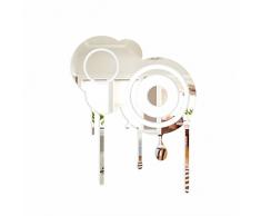 FLEXISTYLE Specchio Decorativo Moderno, Decorazione Moderna, 3 mm Specchio Acrilico dallUE, Soggiorno, Camera da Letto, corridoio, indistruttibile, Decorazione Fai da Te, Argento