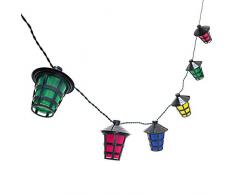 Relaxdays Illuminazione da Giardino Lampioni Colorati a Catena, 20 Pezzi, Multicolore