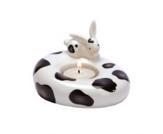 Goebel, Portacandela tealight in porcellana, decorazione Cow Bunny, (Mehrfarbig)