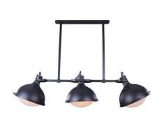 Lampada da Soffitto Retro 125x30x60cm Color Nero