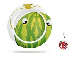 HOME Set 6 Piatti Melamina Expo Piano Cm22 Arredo Tavola, Multicolore