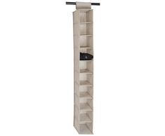 House Box rangsu007Â Appendere Scarpiera con 10Â Scomparti Sintetici Beige 120Â x 30Â x 15Â cm