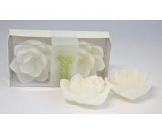 HGD Candela Galleggiante Fiore di Gelsomino, Colore: Bianco, Cera, Normale