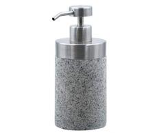 RIDDER Stone - Dispenser per Sapone, in poliresina, Colore: Grigio 9 x 9 x 17 cm