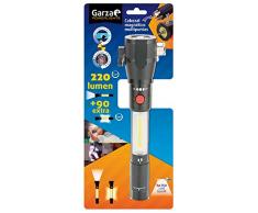 Garza Torcia LED in alluminio con cacciavite e 6 punte incluse, nero M