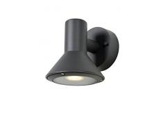 Lucide Nando applique da parete a LED esterno della Å 12,8Â cm-IP54Â GU10Â nero, alluminio, 5Â W, Nero, 12.8Â x 15.4Â x 14Â cm
