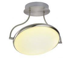 Brilliant Double Lampadario, Acier/Verre Blanc