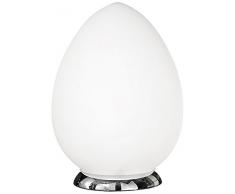 Rossini Illuminazione Kathy Lampada da Tavolo in Vetro E27, 42 W, Bianco