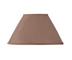 Paralume Plissettato forma Vittoriana Ø 35 x 15 x 21 (plissé mano) Castagna