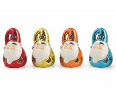 Galileo Casa Babbo Natale Appendino LED, Ceramica, Multicolore, 6.5x6.5x9.5 cm
