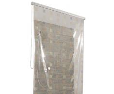 Kleine Wolke 3321351747 - Tenda da doccia avvolgibile, 128 x 240 cm, cassettone non incluso, motivo color rame