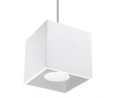 Sollux Lighting - Plafoniera per interni, rettangolare, 2 x GU10 fino a max. MIALUX Keira - Lampada da soffitto in acciaio INOX, 40 W, 230 V, IP20, Acciaio INOX, bianco, Pendellampe / 1 Leuchtmittel