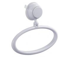 Gedy Vesuvio portasciugamani ganci con ventosa, bianco, 18Â x 3Â x 16Â cm