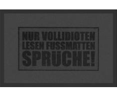 Empire Interactive, Zerbino in Polipropilene, Soggetto: Solo Gli idioti leggono Cosa cè Scritto su Uno zerbino [Scritta in Tedesco], 60 x 40 cm, (Bunt)