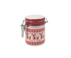 Villa dEste Home Tivoli 2423808 Scandinavia Barattolo Ermetico, Gres, Rosso, Taglia Unica