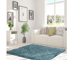 Tappeto a pelo lungo rettangolare, pelo lungo, moderno, moderno, morbido, antiscivolo, antiscivolo, corridoio, camera da letto, soggiorno [152 cm x 244 cm, barboncino/argento morbido]