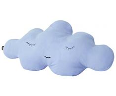 Paparajote Factory Cloud XL - Cuscino in Cotone, per Lettino Bambini, a Forma di Nuvola, sfoderabile, 95 x 50 cm 95 x 20 x 50 cm Azzurro