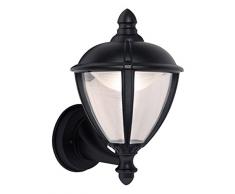 Lutec Unite Lampada da Esterno a LED Integrato 9 W, Nero, 19.8 x 26.1 cm