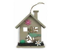 Villa dâEste Home Tivoli Easter Set 6 Appendino Casetta, Legno, Marrone, 13x4x18.5 cm 6 unitÃ 