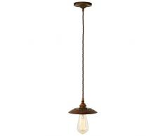 Plafoniera Reznor UK industriale lampada fabbrica con supporto in ottone anticato, 1, ottone lucido o cromo lucido e paralume nero (o verde, arancio, rosso, verde, schermo bianco)