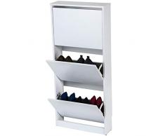 Topkit - Scarpiera Congo 50AB 16.5 x 54 x 123 cm Bianco