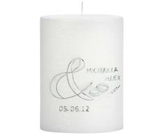 wiede Uomo Matrimonio Candela Bianco Madreperla, Cera, Argento, 19, 0Â X 13, 50Â X CM, 1Â unitÃ 