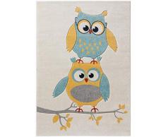 benuta - Tappeto per cameretta dei Bambini, Motivo: Gufo