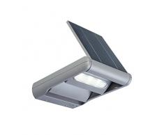 Lutec Mini Ledspot Lampada da Esterno LED Pannello Solare Integrato 2 W, Grigio Antracite, 5 x 26.1 cm