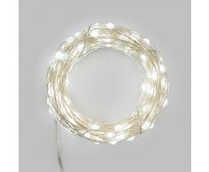 LUCI DI NATALE CATENA LUMINOSA 200 MICRO LED 3 MM BIANCO 20 METRI - LUCI NATALIZIE - LUCI PER ESTERNI - DECORAZIONI NATALIZIE