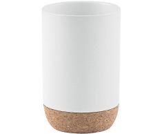 Gedy Ilary portaspazzolini, Ceramica, Bianco, 7Â x 7Â x 10,5