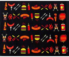 Doortex Tappetino da barbecue, tappeti e rivestimenti ignifugo, da cucina, Nylon e vinile, Multicolore, 100 x 150 cm