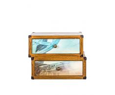 Stones Collezione Hollywood Cassettiera, Legno, Multicolore, 53x40x40 cm