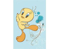 empireposter Looney Tunes - Tweeety Jump - Film TV Kinderfernsehserie Poster Plakat Druck - GrÃ¶sse 61x91,5 cm