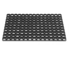 F & S Zerbino Domino in Gomma Estremamente Robusta per Uso Esterno 50x80 cm Colore Nero.