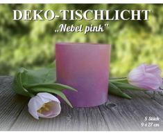 MarpaJansen 486.170-60 - Portacandele in carta trasparente, 9 x 27 cm, colore: Rosa