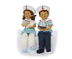 Unbekannt Sunny Toys - Soprammobile in poliresina Blu, Rosso e Bianco, 5 x 6 x 19 cm, 2 unitÃ 