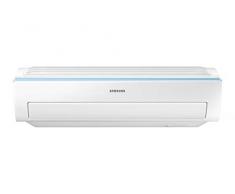 Samsung Clima AR09RXWSAURNEU+AR09RXWSAURXEU New Triangle Monosplit Climatizzatore, 2019, Wi-Fi, 9000 BTU, Bianco