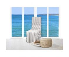 Soleil docre Cuscino per Sedia Jacquard COTONADE Tortora