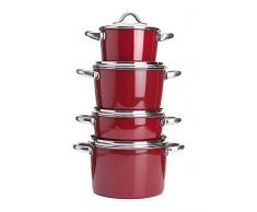 Silit - Set di 4 pentole Vitaliano con Bordo a versare, Made in Germany, Coperchio in Vetro Silargan in Ceramica, Adatte a Piani Cottura a induzione, Lavabili in lavastoviglie
