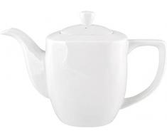H&H Caffettiera Quadrata, Bone China, Bianco, 6 Pezzi