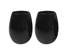 AmazonUkkitchen Artland Midnight Bicchiere da vino senza stelo, Vetro, Nero , 9.5 x 9.5 x 13 cm