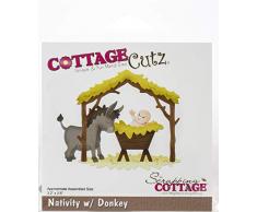 SCRAPPING COTTAGE INC COTTAGECUTZ DIES NATIVITÃ, Presepe W/asino, 3,2x2,6, taglia unica