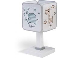 Dalber - Lampada da tavolo E-14, Zoo per bambini, Multicolore, 14 x 14 x 29