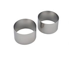 patisse 2102 Anelli portatovaglioli in Acciaio Inox, 2 Pezzi, 5,5 x 9 cm