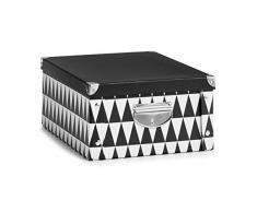 Scatola Triangle, Cartone, nero/bianco, ca. 40 x 33 x 17 cm