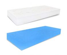 miasuite i sogni italiani Materasso Singolo Misura, Waterfoam Semi-Rigido, Tessuto Bamboo, Dispositivo Medico, 80 x 190 x 23 cm
