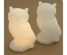 HGD Candela a LED Gufo, Colore: Bianco, Normale